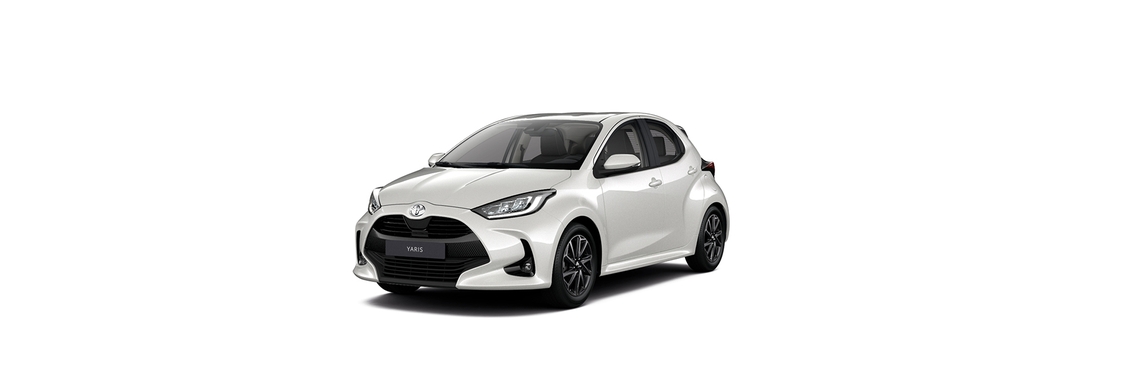 Toyota Yaris exterieur driekwart linksvoor wit